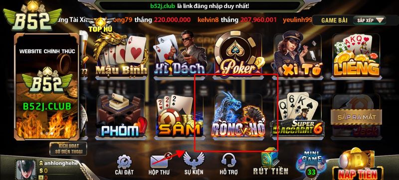 Hướng dẫn cách tham gia chơi dragon tiger tại B52